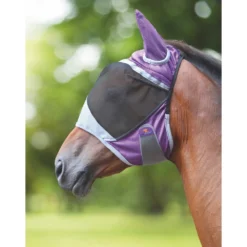 Deluxe Fly Mask With Ears Purple