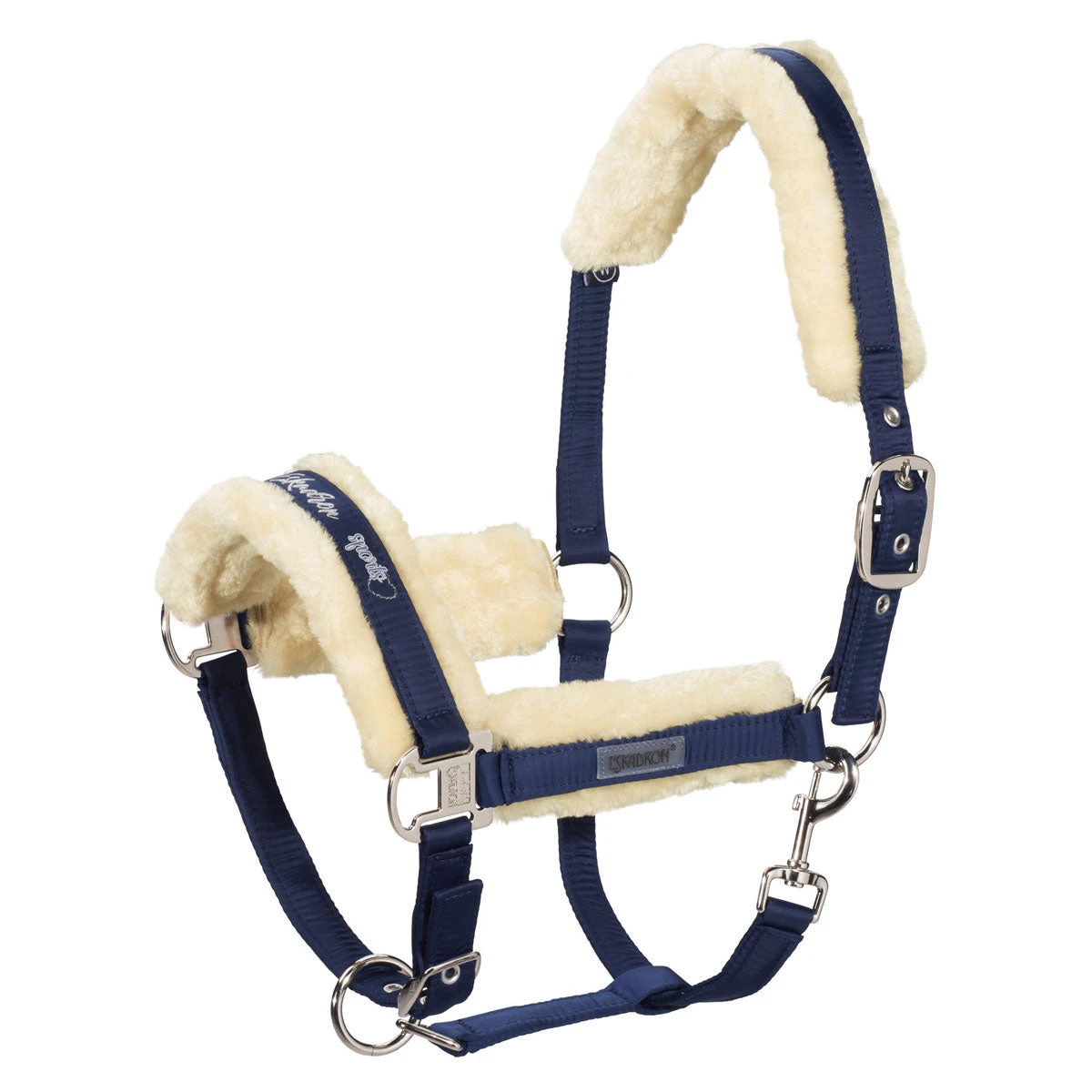 Eskadron Doublepin Fauxfur Head Collar Navy 1 Eskadron Doublepin Fauxfur Head Collar Navy