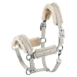 Eskadron Doublepin Fauxfur Headcollar Pearl Grey