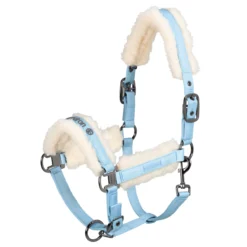 Eskadron Glossy Evo Wool Headcollar Blue