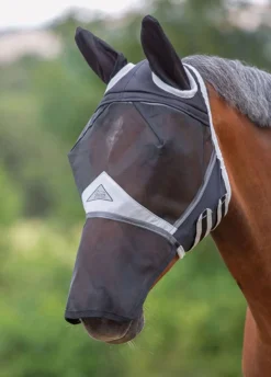 Fine Mesh Fly Mask Full Face Black