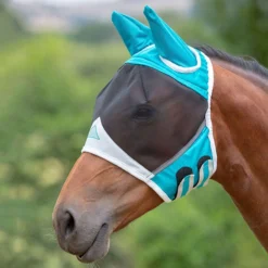 Fine Mesh Fly Mask With Ears Teal