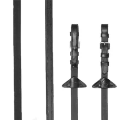 LeMieux Half Lined Reins Black/Silver