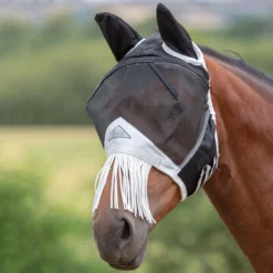 Shires Fly Mask With Ears & Nose Fringe